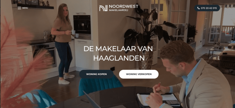 Homepage Gemaakt Voor Een Makelaarskantoor