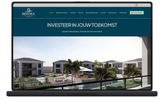 Een Website Voor Het Luxe Vastgoedproject Brisora Curaçao