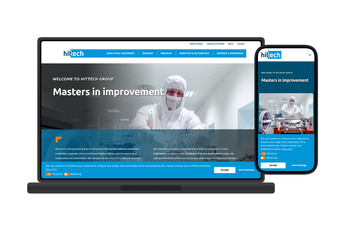 Nieuwe Website Voor Hittech – Wereldwijde Technologie Helder Gepresenteerd