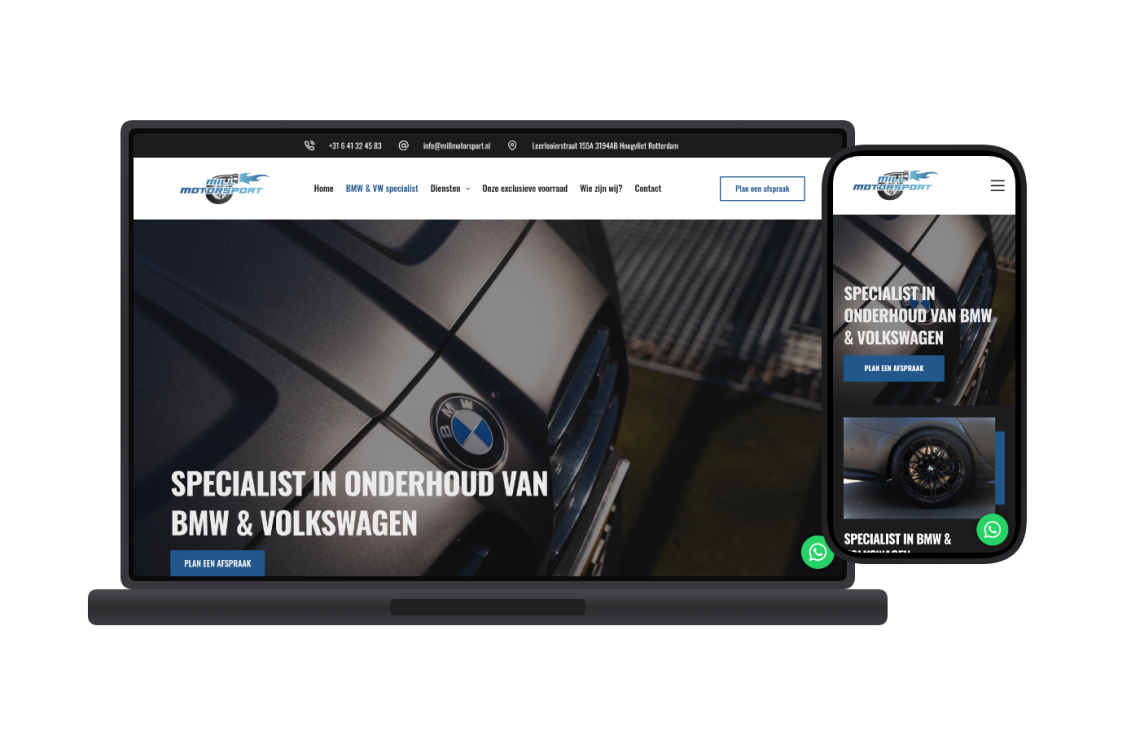 Een Krachtige Uitstraling Voor Millmotorsport: Premium Detailing En Performance Online Vertaald
